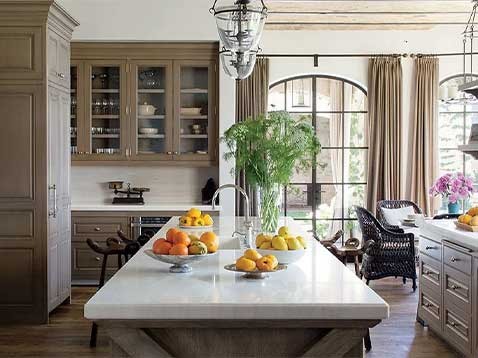 Rustic kitchen counter